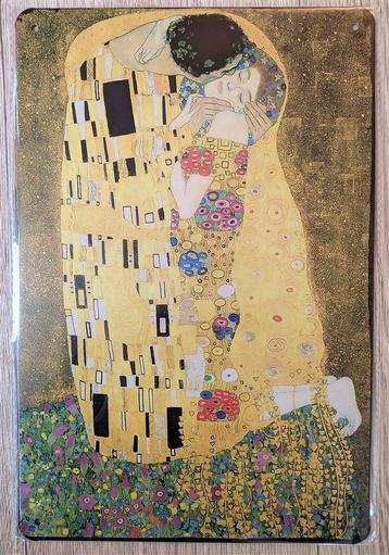 Gustav Klimt The Kiss Metalen Kunst Wandbord Poster beschikbaar voor biedingen