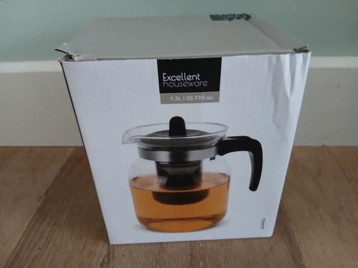 Theepot met Zeef - Ideaal voor losse thee! Nieuw!, Huis en Inrichting, Keuken | Keukenbenodigdheden, Nieuw, Ophalen of Verzenden