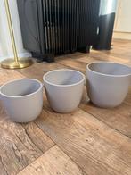 Mica Decorations Bloempotten - Set van 3 - Beige, Tuin en Terras, Bloempotten, Ophalen, Overige materialen, Rond, Binnen