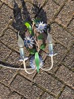 Antieke vintage retro metalen franse bloemen lamp, Antiek en Kunst, Antiek | Lampen, Ophalen