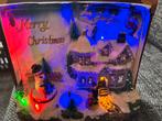 KERSTTAFEREEL in BOEK met VERLICHTING DRAAIENDE SNEEUWPOP, Ophalen of Verzenden, Zo goed als nieuw