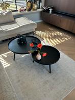 WOOOD bijzettafel Mesa L en XL rond zwart, Huis en Inrichting, Tafels | Salontafels, Ophalen, 50 tot 100 cm, Rond, Zo goed als nieuw