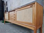 Deens Design Dressoir by Klein | Jaren 60 Kast Lowboard Eik, 25 tot 50 cm, 200 cm of meer, Eikenhout, Gebruikt