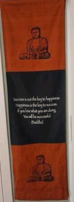 Handgemaakt Wandkleed Indonesië - Budha Tekst, Ophalen of Verzenden, Zo goed als nieuw