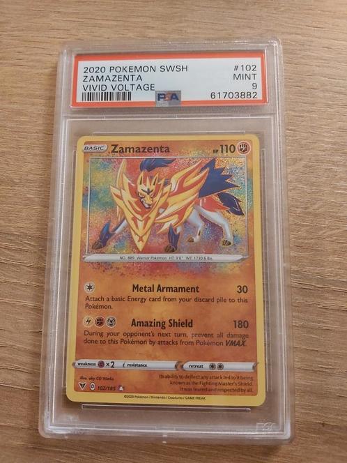 Zamazenta amazing rare #101 vivid voltage psa9, Hobby en Vrije tijd, Verzamelkaartspellen | Pokémon, Zo goed als nieuw, Ophalen of Verzenden