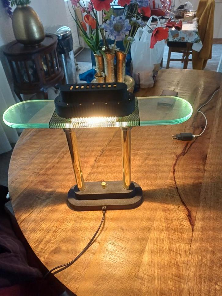 Klassieke vintage robert sonneman bureaulamp met dimmer, Huis en Inrichting, Lampen | Tafellampen, Zo goed als nieuw, Minder dan 50 cm