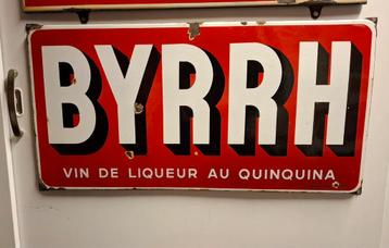 Emaille Reclame bord BYRRH KINALIKEURWIJN Café Bar Horeca  beschikbaar voor biedingen