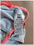 Blauw badpak met bloemetjes Maat 62-68 h4, Kinderen en Baby's, Babykleding | Maat 62, Meisje, Hema, Onbekend, Ophalen of Verzenden