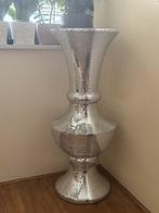 Grote glinsterende vaas van spiegel mozaiek., Overige kleuren, Ophalen of Verzenden, Minder dan 50 cm, Glas