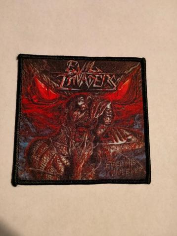 Evil Invaders metal hardrock logo kleding patch embleem  beschikbaar voor biedingen