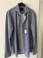 Overhemd Comodo M blauw/wit travelstof NIEUW, Blauw, Nieuw, Comodo, Halswijdte 39/40 (M)