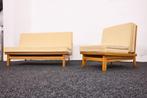 Vintage lounge set, beukenhout & bouclé, 1966, mid-century, Verzenden, Tweepersoons, Zo goed als nieuw, Minder dan 150 cm