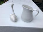 witte vaas en witte stenen zwaan, Ophalen, Wit, Minder dan 50 cm, Glas
