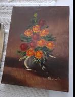 Dit is een olieverfschilderij van een stilleven met een vaas, Antiek en Kunst, Kunst | Schilderijen | Klassiek, Ophalen of Verzenden