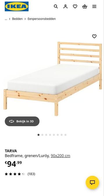 Tarva Ikea bed 90x200 inclusief lattenbodem - afbeelding 4