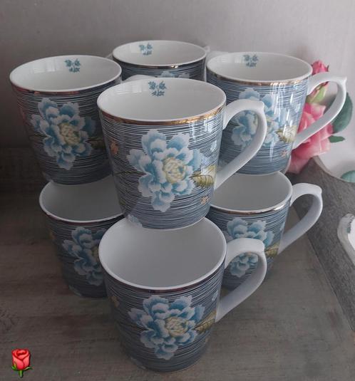 Laura Ashley Heritage Collectables mokken Midnight Pinstripe, Huis en Inrichting, Keuken | Servies, Zo goed als nieuw, Kop(pen) en/of Schotel(s)