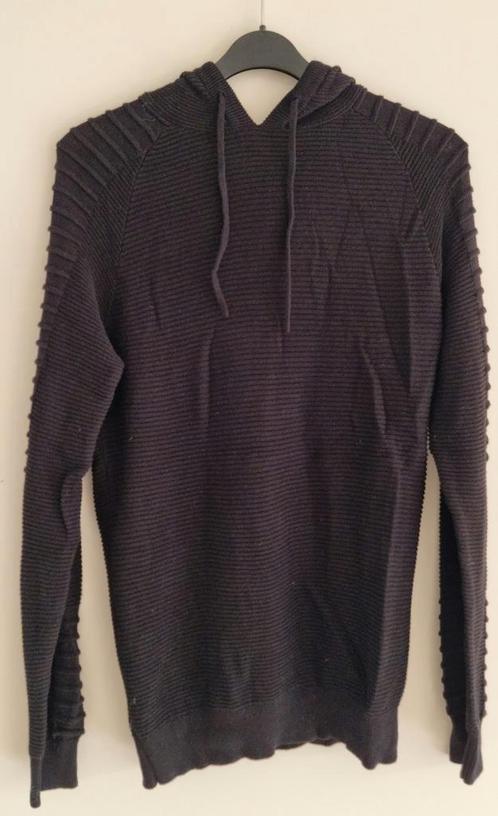 Dungebreide trui Brave Soul met capuchon maat M, Kleding | Heren, Truien en Vesten, Zo goed als nieuw, Zwart, Ophalen of Verzenden