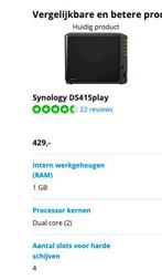 Synology DS415play, Computers en Software, NAS, Ophalen of Verzenden