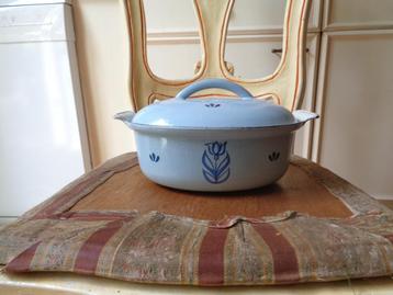 Oude / vintage emaille pan / braadpan beschikbaar voor biedingen