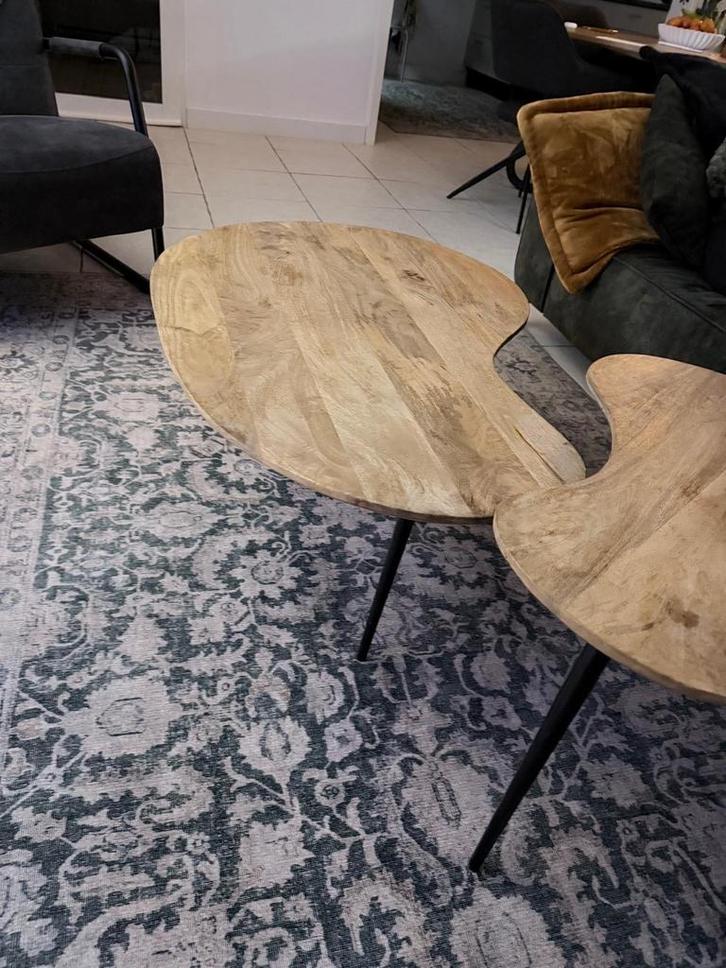 Mango houten salon tafel - organisch model - zgan, Huis en Inrichting, Tafels | Salontafels, Zo goed als nieuw, Minder dan 50 cm