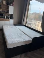 Brimnes bed 80x200 uitschuifbaar, Ophalen, Zwart, Tweepersoons, 80 cm