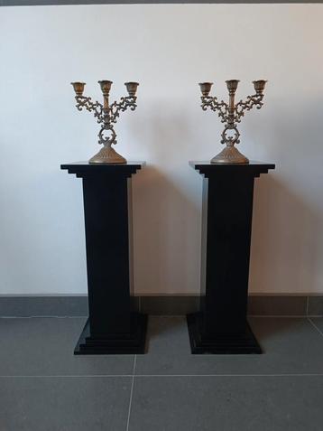 2x kandelaar in neoklassieke / eclectische stijl, KERSTTAFEL beschikbaar voor biedingen