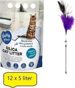 Silica Kattenbakvulling - 12x 5L - Incl - speelhengel, Verzenden, Nieuw, Open