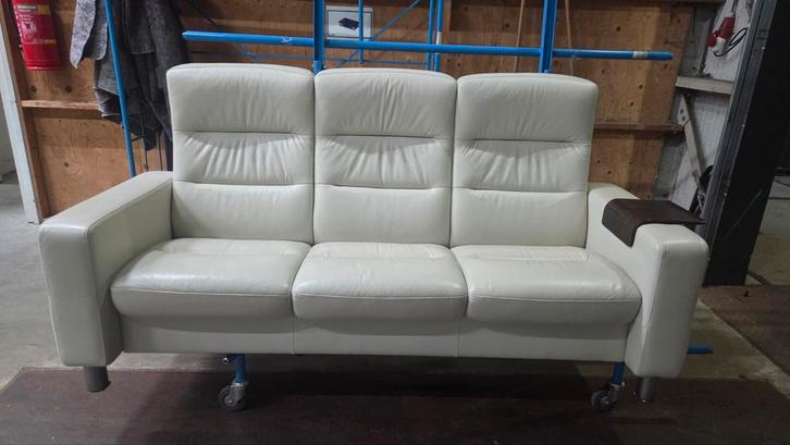 Prachtige Stressless Wave Bank - Verstelbaar!, Huis en Inrichting, Banken | Bankstellen, Zo goed als nieuw, Rechte bank, Driepersoons