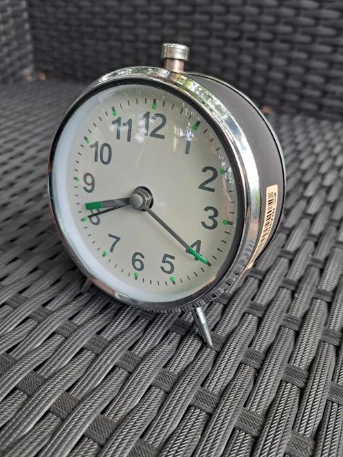 Vintage wekker, Sieraden, Tassen en Uiterlijk, Horloges | Antiek, Overige merken, Staal, Ophalen of Verzenden