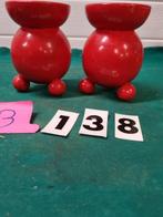 kandelaars vintage van hout 2x [b138], Diversen, Kerst, Ophalen of Verzenden, 'T Olde Gre-j, Info@toldegrej.nl, Endepoelstraat 20f Didam