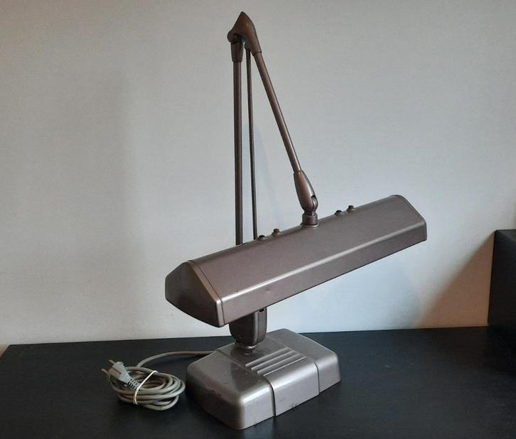 Vintage Dazor Floating Fixture 324A4 Desk / Tafel Lamp 1950', Huis en Inrichting, Lampen | Tafellampen, Gebruikt, 50 tot 75 cm