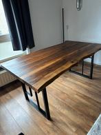 Set van Eettafel en Salontafel Houtlook (eventueel apart), Huis en Inrichting, Tafels | Eettafels, Ophalen, 50 tot 100 cm, Zo goed als nieuw