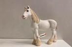 Schleich Witte Shire Merrie met vaan  ~ 13735, Ophalen of Verzenden, Paard, Beeldje of Figuurtje