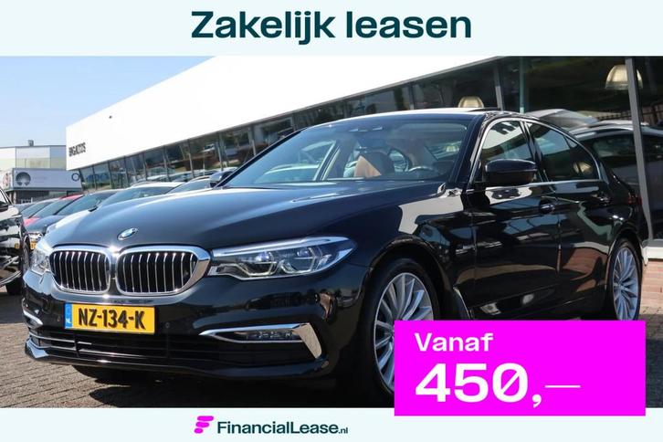 BMW 5-serie 530i High Executive 2e EIGENAAR_LED_COMFORTSIT_P, Auto's, BMW, Bedrijf, Lease, Financial lease, 5-Serie, 360° camera