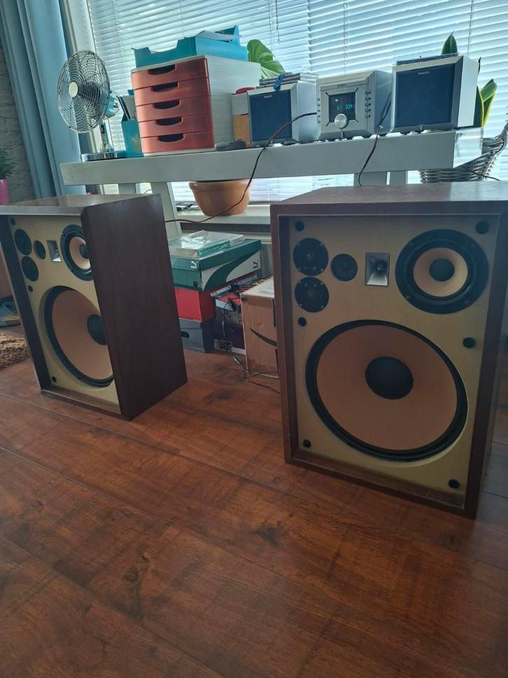 Akai SW-175 Speakers, Audio, Tv en Foto, Luidsprekers, Gebruikt, Front, Rear of Stereo speakers, Minder dan 60 watt, Overige merken
