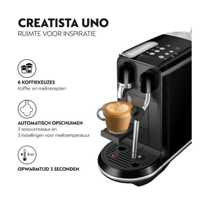 Nescafe Sage Creatista Uno, Witgoed en Apparatuur, Koffiezetapparaten, Gebruikt, Koffiepads en cups, Koffiemachine, 4 tot 10 kopjes