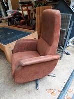 Cognac Relaxfauteuil Suède Velours, Huis en Inrichting, Ophalen