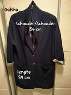 Nieuw extra lange tricot blazer, jasje maat 46, Geisha, Blauw, Maat 46/48 (XL) of groter, Nieuw