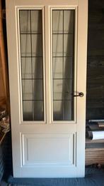 Skantrae massieve deur glas in lood, Doe-het-zelf en Verbouw, Deuren en Horren, Binnendeur, Ophalen of Verzenden, 200 tot 215 cm