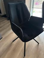 6 stuks zwarte eetkamerstoelen, Huis en Inrichting, Stoelen, Ophalen of Verzenden, Zo goed als nieuw, Zwart, Metaal