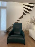 B&B Italia fauteuil petrol leer, Huis en Inrichting, Fauteuils, Ophalen, Minder dan 75 cm, Leer, Zo goed als nieuw