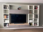Interstar wandmeubel 335cm wit/titanium/ blond eiken, Huis en Inrichting, Kasten | Wandmeubels, Ophalen, Zo goed als nieuw, 25 tot 50 cm