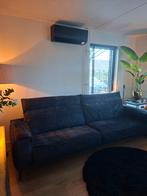 Antraciet velvet bank met 2 pers- relax gedeelte, Huis en Inrichting, Banken | Bankstellen, Ophalen, Zo goed als nieuw, 75 tot 100 cm