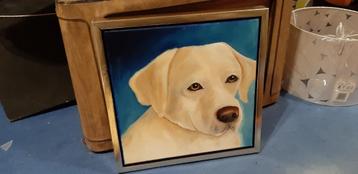 Schilderij labrador (t.v.v. de asieltdiertjes) beschikbaar voor biedingen