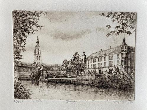 Schitterende etsen van diverse kazernes, Antiek en Kunst, Kunst | Etsen en Gravures, Ophalen of Verzenden