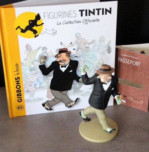 Moulinsart figurine n 63 Gibbons Tintin Hergé Kuifje, Verzamelen, Stripfiguren, Zo goed als nieuw, Beeldje of Figuurtje, Kuifje