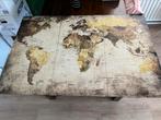 Canvas wereldkaart, Huis en Inrichting, Ophalen of Verzenden, Zo goed als nieuw