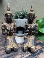 Thailand poortwachter set brons verguld Thaise beelden, Huis en Inrichting, Woonaccessoires | Boeddhabeelden, Verburgt Vintage