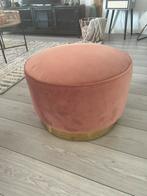 Roze velvet poef van Made, Ophalen of Verzenden, Zo goed als nieuw, Rond, Minder dan 50 cm