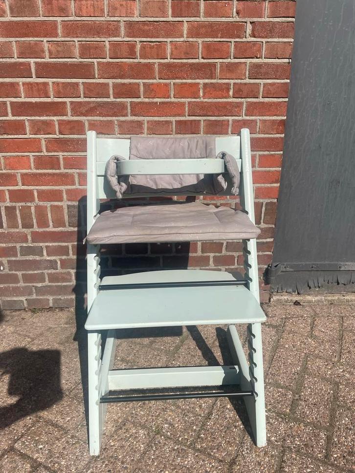 Stokke Tripp Trapp Stoel + Kussens, Kinderen en Baby's, Kinderstoelen, Gebruikt, Meegroeistoel, Aanschuifbaar, Ophalen